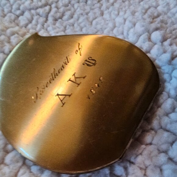 Vintage 1949 Elgin American Zodiac Compact – Sweetheart of AKΨ + Original Puff - Picture 4 of 11
